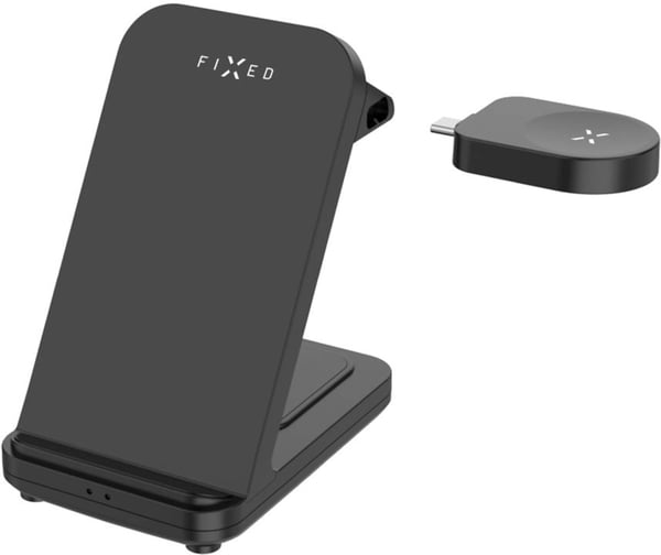 FIXED 3-i-1 trådlös laddningsstation, Samsung, svart