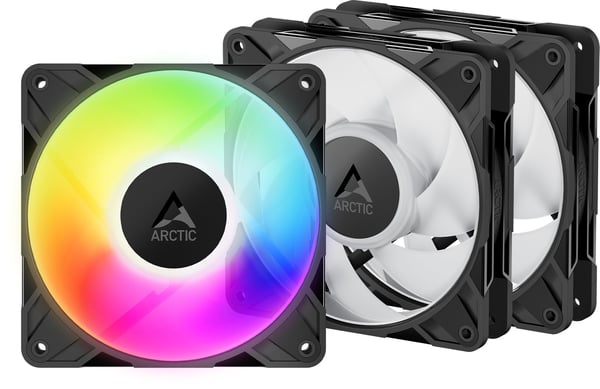 ARCTIC P12 Pro A-RGB fläkt, svart, 3 st