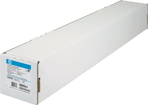 HP Designjet Bright White 24" -papper, 61cm x 45m rulle