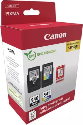 Canon PG-540 & CL-541 - bläckpatronpaket, svart och trefärgad