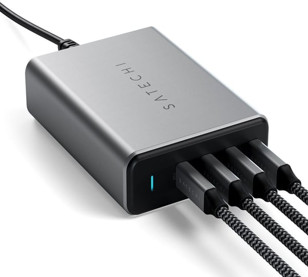 Satechi 165W GaN PD oplader 4-port USB-C strømforsyning