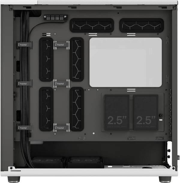 Fractal Design North XL Chalk White TG Clear E-ATX-chassis, hvid