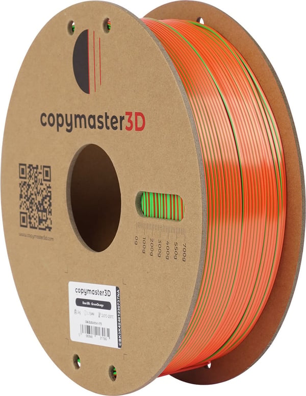 Copymaster3D Duo-Silk filament 3D printer, 1,75 mm, grøn/orange