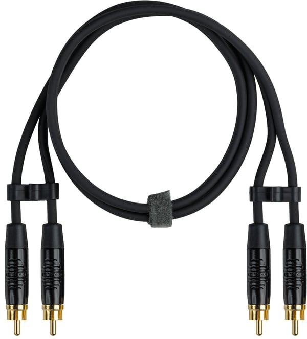 Fuj:tech 2 x RCA hane – 2 x RCA hane ljudkabel, 5 m, svart