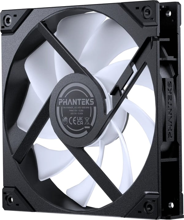Phanteks M25 Gen2 140 mm PWM DRGB Reverse-fläkt, vit
