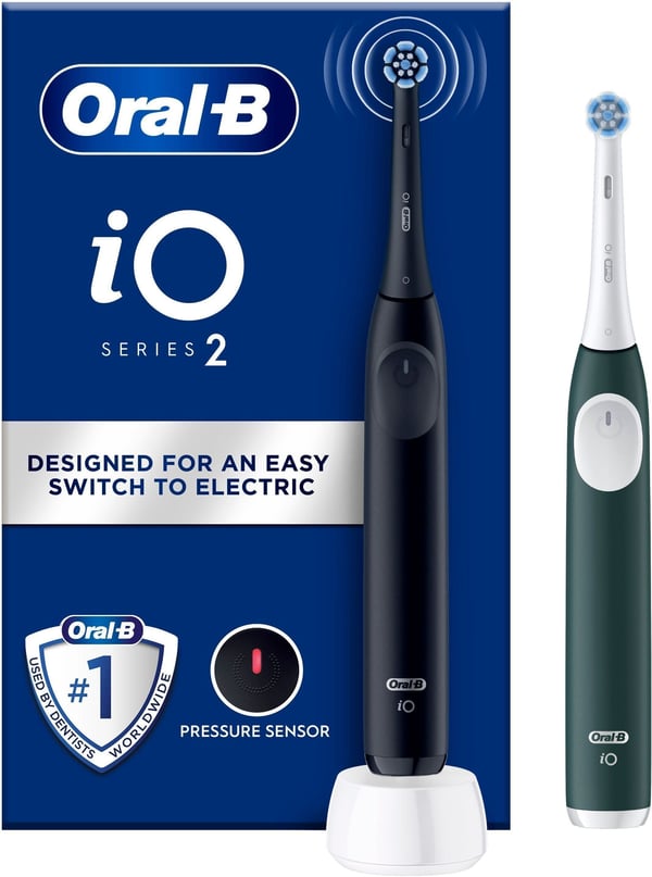 Oral-B iO2 Duo eltandborstpar, svart & grön