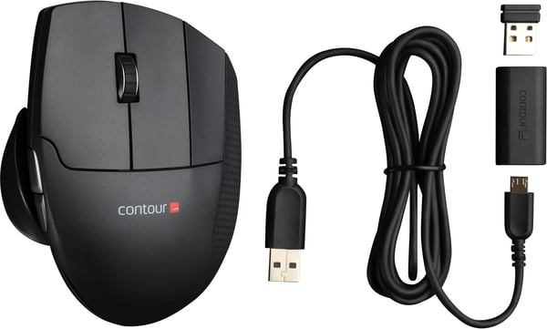 Contour Wireless Unimouse - trådlös justerbar vertikal mus