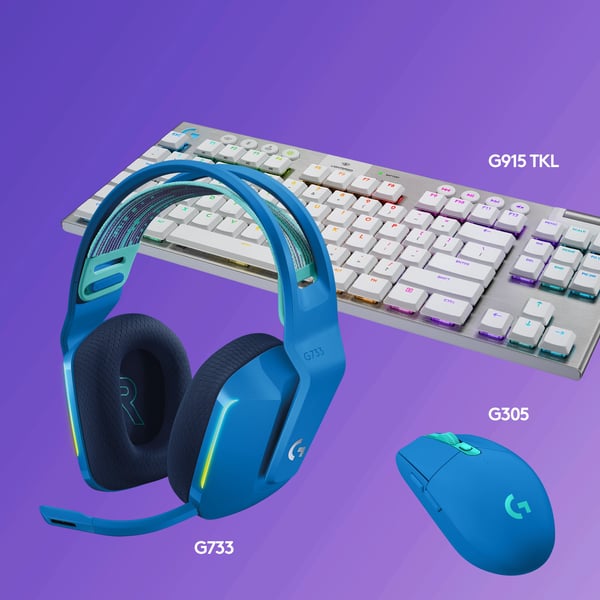 Logitech G733 Lightspeed -trådlösa spelhörlurar, blå