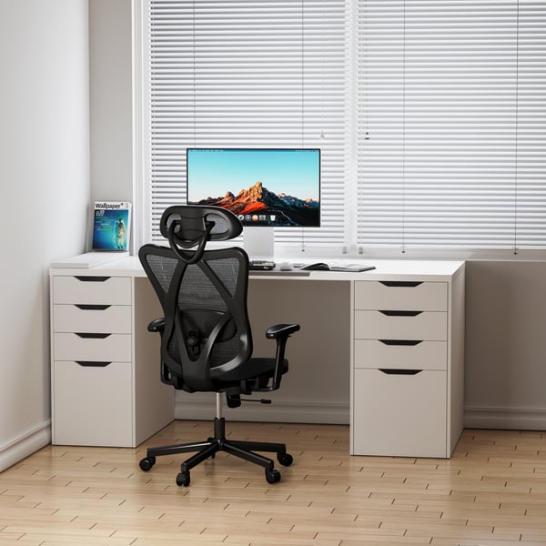 ErgoWork Lumbacker -arbetsstol, svart