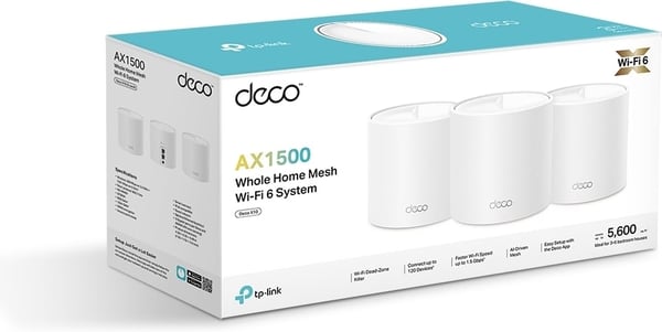 TP-LINK Deco X10 WiFi 6 Mesh-system, 3-pack