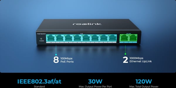 Reolink RLAPS1 10port Power over Ethernet+ switch