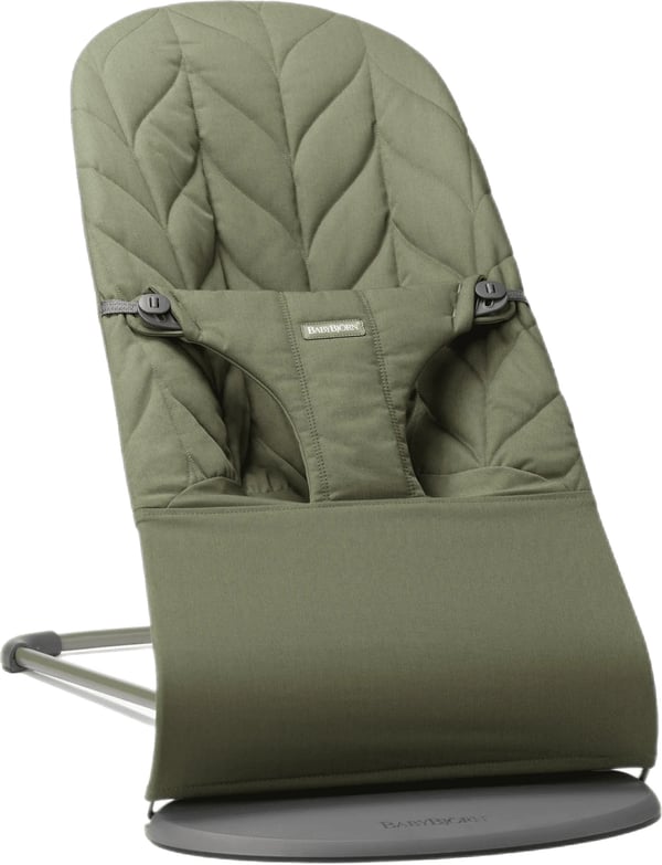 BabyBjörn Bliss Woven babysitter, mörkgrön, lövmönstrad