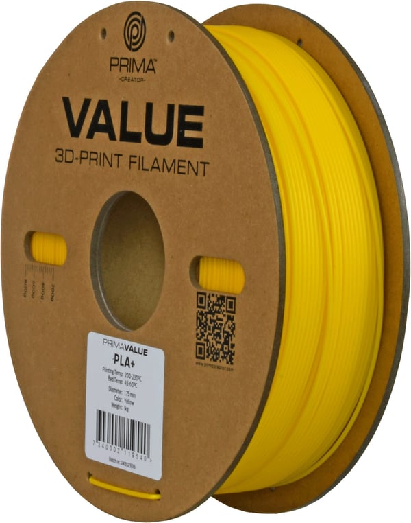 PrimaValue PLA+ filament til 3D-printere, 1.75 mm, gul