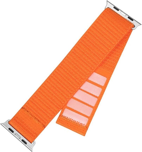 Fikseret nylonrem til smartwatch, Apple Watch Ultra 49 mm, orange