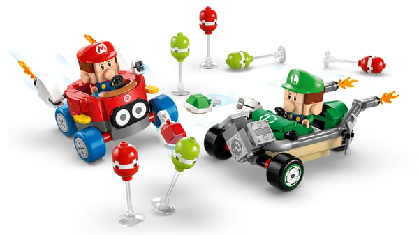 LEGO Super Mario 72034 – Mario Kart™ – Baby Mario mod Baby Luigi