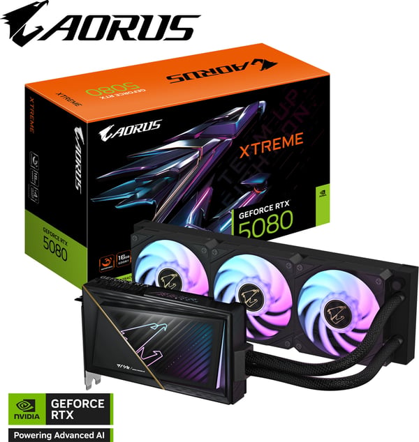 Gigabyte AORUS GeForce RTX 5080 XTREME WATERFORCE 16 GB grafikkort