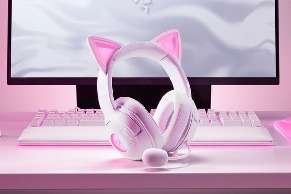 Razer Kraken Kitty V2 gaming-headset, vit