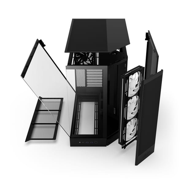 NZXT H9 Flow RGB (2025) ATX-chassi, svart