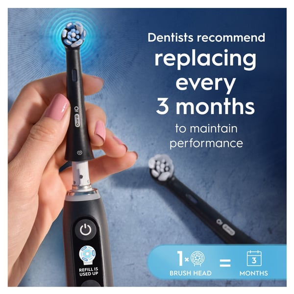 Oral-B iO Ultimate Clean Black -ersättningsborstar, svart, 2 st
