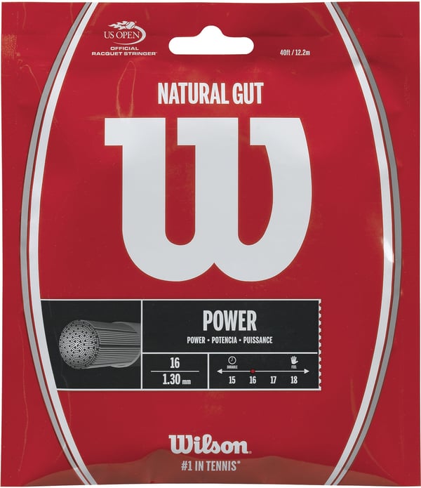 Wilson Natural 16-snor, naturhvid, 1,30 mm