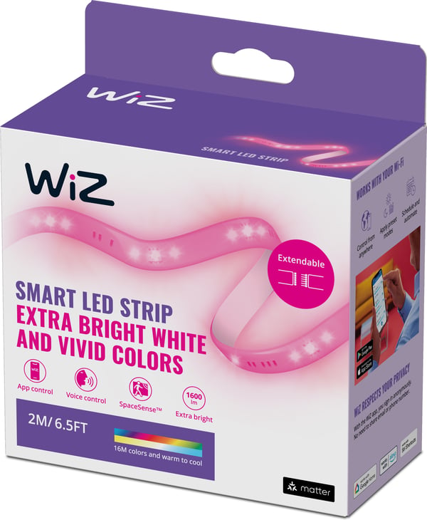 WiZ LED-list, 2 m, RGBW, 1600 lm