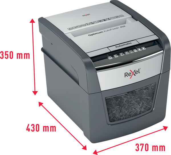 Rexel Optimum 45X automatisk papirstrimler, P4