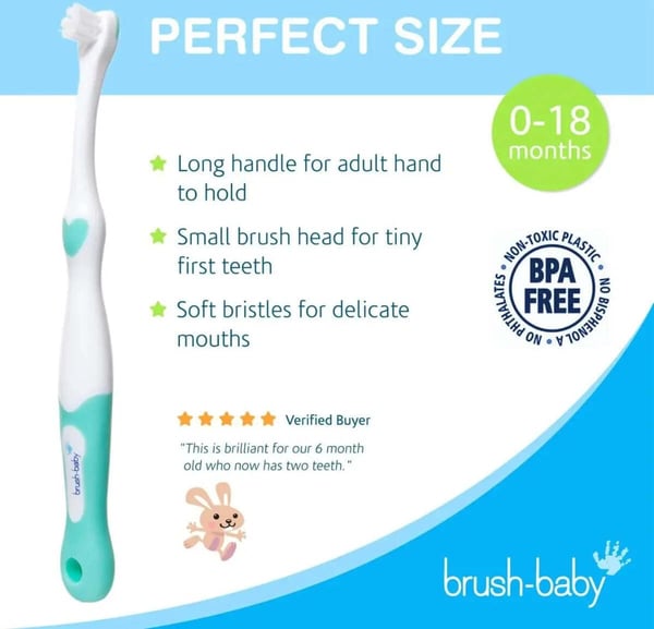 Brush Baby FirstBrush & Teether - tandbørste og biderangle sæt