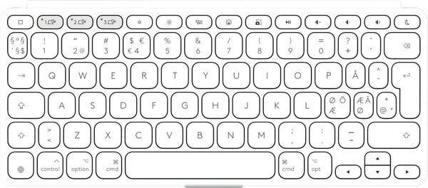 Logitech Keys-To-Go 2 -tastatur, hvidt