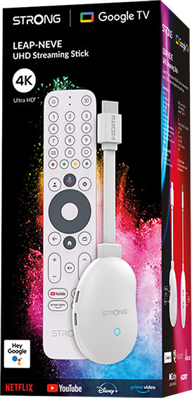 Stærk LEAP-NEVE Wi-Fi 4K Google TV medieafspiller