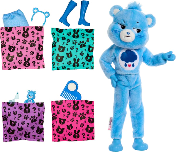 Barbie Cutie Reveal Care Bears dukke, blå