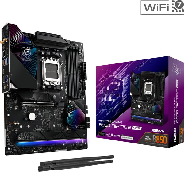 Asrock Phantom Gaming B850 Riptide WiFi AMD AM5 ATX-moderkort