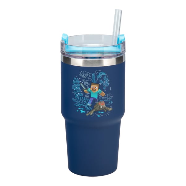 Paladone Minecraft Gamer Cup dricksflaska/termosmugg, 600 ml