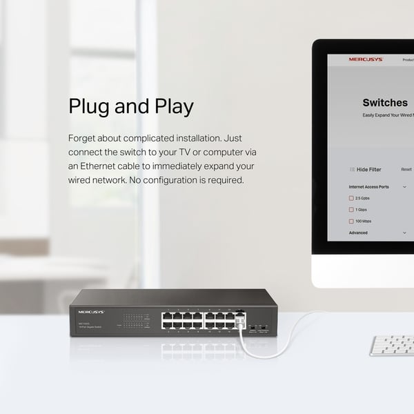 Mercusys MS116GS - 16-portars switch