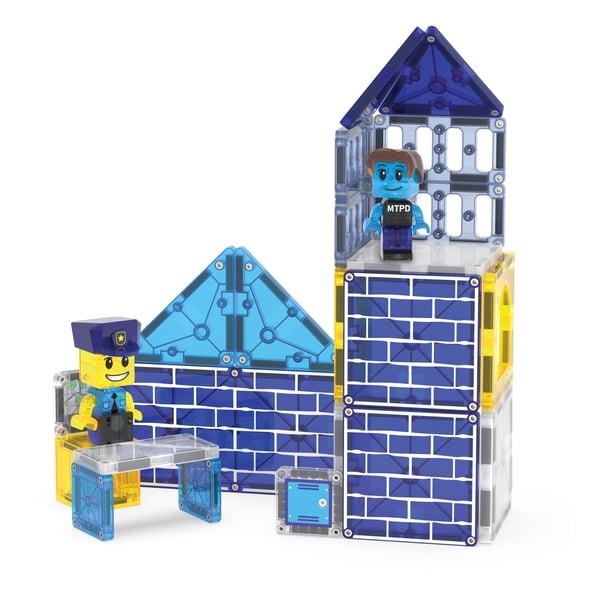 MAGNA-TILES® Polisstation magnetbyggsats, 35 delar
