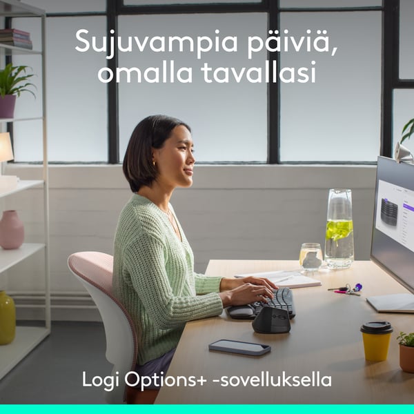 Logitech Wave & Lift Combo trådlöst tangentbord och mus