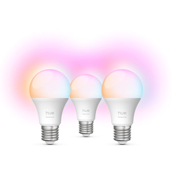 Philips Hue Essential smartlampa, White and color ambiance, E27, 806 lm, 3-pack