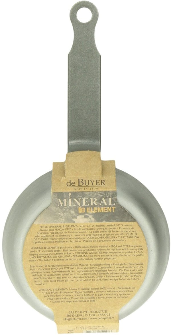 De Buyer Mineral B Element -pannekoekenpan, kulfiberstål, 12 cm