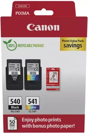 Canon PG-540 & CL-541 - bläckpatronpaket, svart och trefärgad