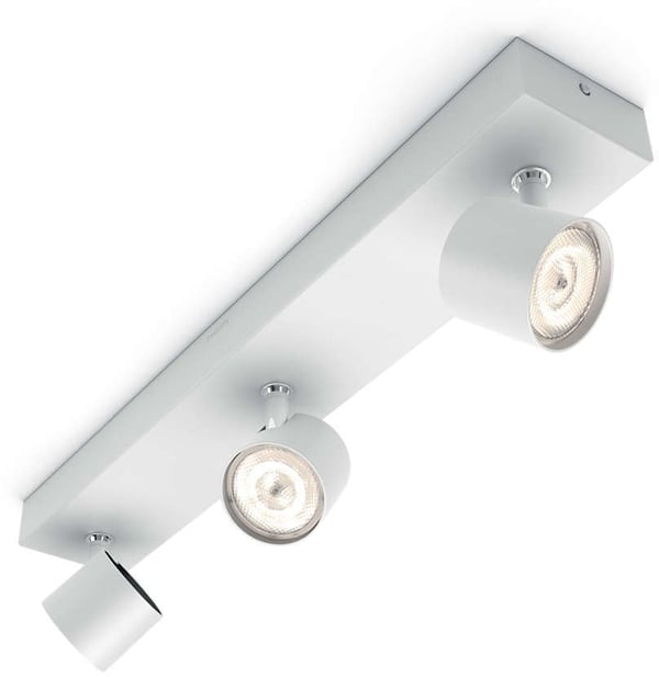 Philips Star WarmGlow LED -spotbelysning, 3 x 4,5 W, hvid