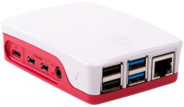 Raspberry Pi plastikhus til Raspberry Pi 4 B computer, hvid