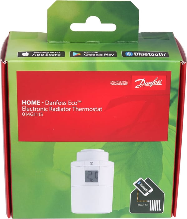 Danfoss Eco - programmerbar radiatorventil med smartphone-applikation.