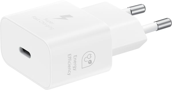 Samsung 25W USB-C GaN vægoplader, hvid