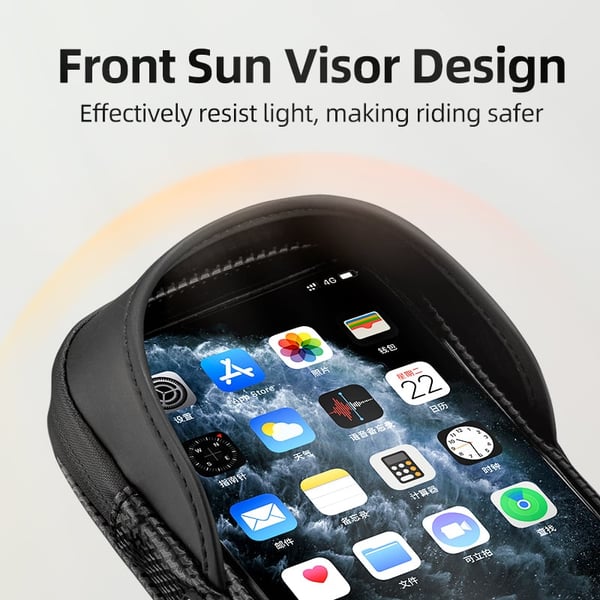 FoneKit - väderbeständig telefonhållare för cykelstyret, svart