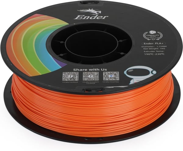 Creality Ender - PLA+ -filament för 3D-skrivare, 1,75 mm, orange