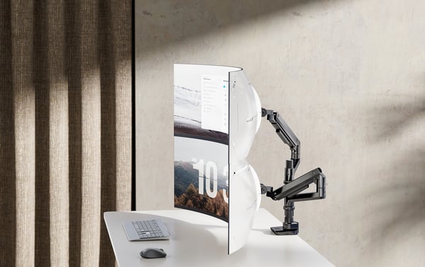 Mozi Infinity Line Dual -monitorstöds, vit