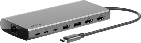 Belkin Connect USB-C 8-i-1 Dual Display Core Hub - hub, otte porte