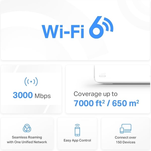 Mercusys Halo H80X WiFi 6 -Mesh-system, 3-pak