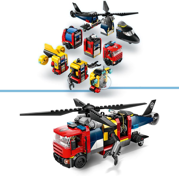 LEGO City 60462 – Helikopter, brandbil og ubåd sammen