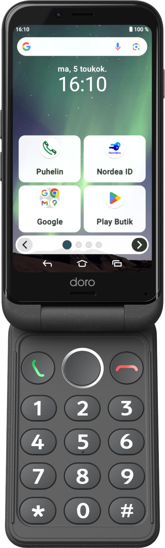 Doro Aurora A21 smartphone, Grafit