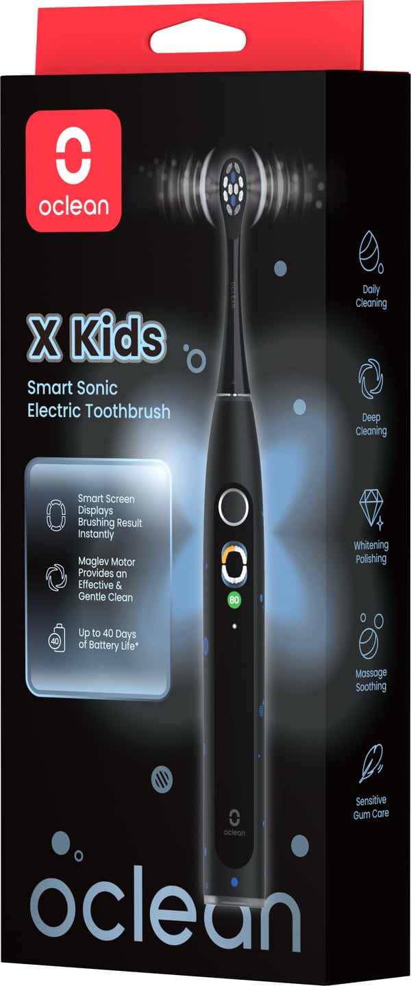 Oclean X Kids eltandborste, svart